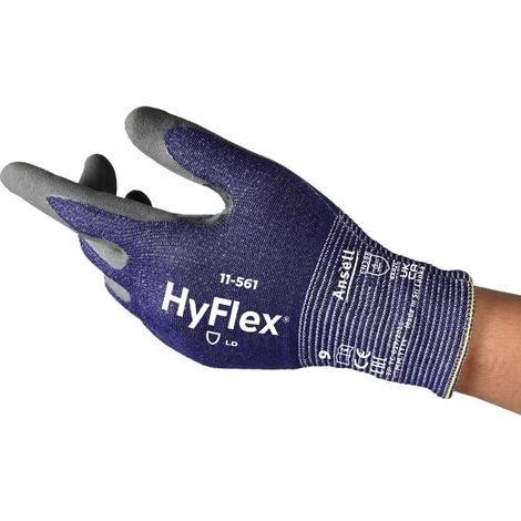 Ansell 11561R070-1P HyFlex® Nylon, HPPE, Basalto, Spandex, Poliestere Guanto da lavoro Taglia (Guanti): 7 EN 388:2016, (1/5)