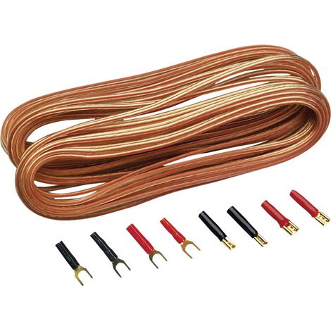 Sinuslive Car HiFi Lautsprecherkabel-Set 2 x 0.75 mm² 10.00 m vergoldet, inkl. Stecker