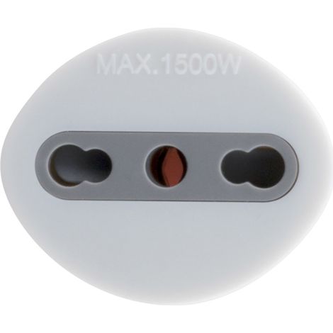 Zenitech – Adaptateur électrique France vers Italie – Blanc – Mise à la terre – 230V 16A 2300W – Pour appareils avec prise italienne