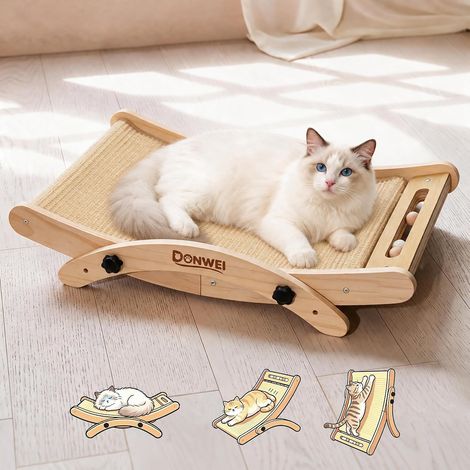 Griffoir pour Chat Sisal, Grattoir 3-en-1 Anti Chats Griffe Canape (1/5)