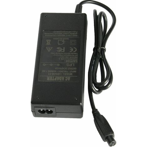 Adaptateur de chargeur secteur à 3 broches compatible avec les scooters auto-équilibrés et les scooters électriques Segway, 42V 2000mA CC. (1/5)