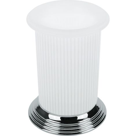 COLOMBO DESIGN Hermitage porta bicchiere appoggio vetro satinato cromato codice prod: B33410CR-VAN (1/3)