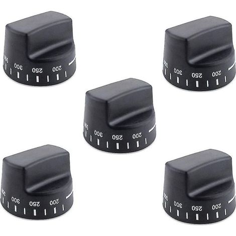 5x Pb010099 Bouton de thermostat de four Pièce de rechange et compatible avec les modèles Ap5315393, 810983 Noir (1/3)