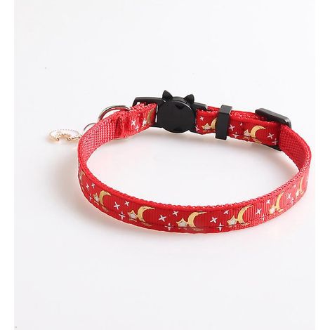 1 Pices(rouge) Ensemble Collier ,rglables Bandana Pour Les Promenades En Plein Air Pour Chats Et Chiots (1/4)