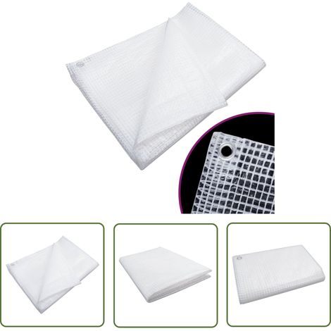 The Living Store Bâche de gaze 140 g/m² 4x6 m Blanc - Bâche De Protection - Bâche Gazé - Bâche Imperméable - Bâche Pour Serre - Bâche Extérieure (1/5)