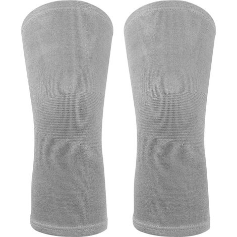 Genouillère De Compression Élastique - Support Sportif Respirant - Pour Course Cyclisme Gym - Taille L Gris (1/5)