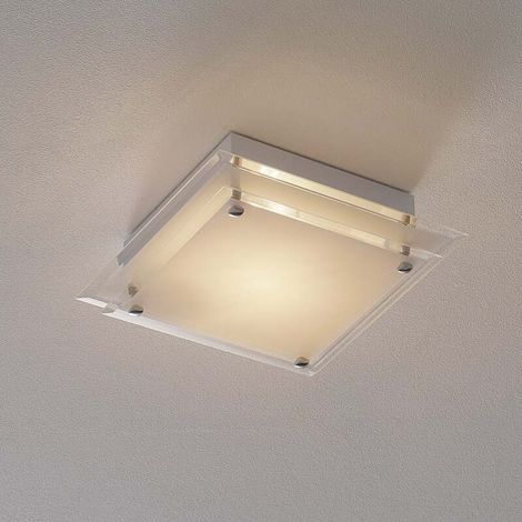 [GEBRAUCHT] B-Ware FABAS LUCE Deckenleuchte Lampe Maggie LED dimmbar silber weiß 30x30cm 60W E27 (1/2)