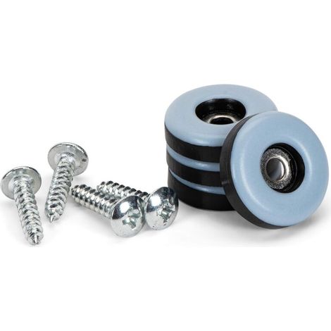 Deslizadores de muebles de teflón con tornillos (20 unidades), redondos, Ø 30 mm, grosor: 6 mm. Protector de suelo de PTFE. Deslizadores de teflón. DEBUNS (1/5)