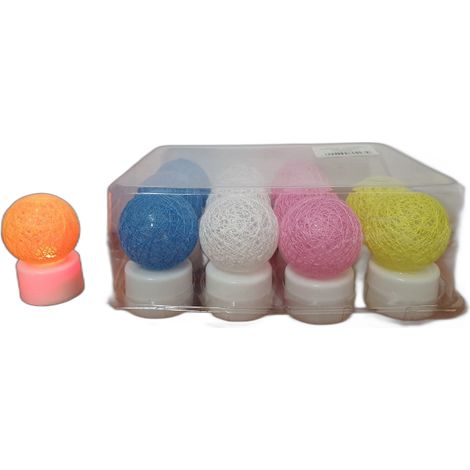 Luci LED a batteria 12 pezzi PALLINE DI COTONE