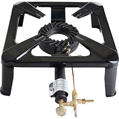 Fornellone in ghisa con telaio 40x40 con valvola di sicurezza e termocoppia. (utilizzo con gas METANO) (1/2)