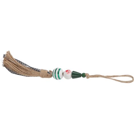 5-teiliges Set Weihnachtsschmuck aus Holzperlen, niedliche, leuchtende Farben, Schneemann aus robustem Holz, geeignet für Baum, Tür oder Schlafzimmer, Typ 4 (1/5)