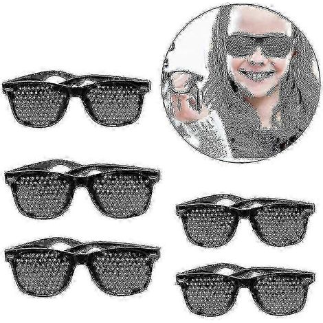 Lunettes à trous sténopéiques (lot de 5) pour une vision améliorée, unisexe, vision optimisée (1/5)
