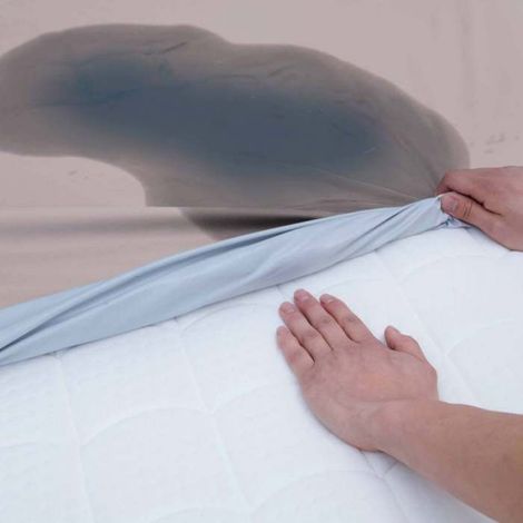Drap-housse protège-matelas imperméable 140x200 cm - Gris (1/5)