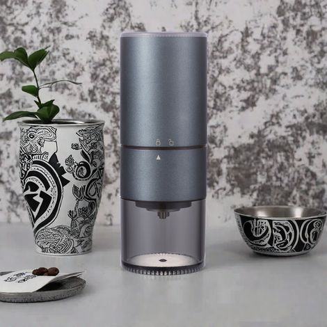 Elektrische Kaffeemühle, Kaffeebohnenmühle, vollautomatische Kaffeemühle (blau)