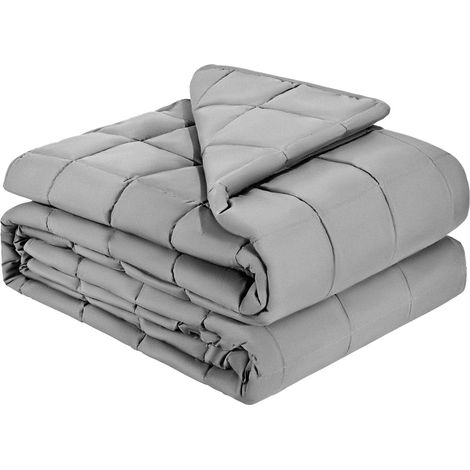 Polyester brossé, couverture lestée 11,5 kg 152x203 cm, respirante avec perles de verre, pour toutes saisons (1/5)