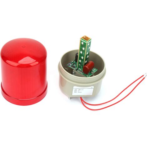 220 V Wechselstrom, rotierendes Blinksignal, rote LED-Warnleuchte, Durchmesser 97 mm (1/5)
