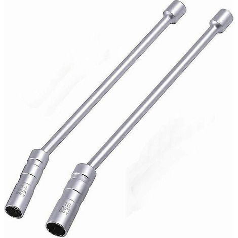 Clés à bougies d'allumage 14 mm 16 mm, douille magnétique allongée à douze pans 3/8, clés à bougies d'allumage universelles et flexibles, douilles à bougies d'allumage, clé (1/5)
