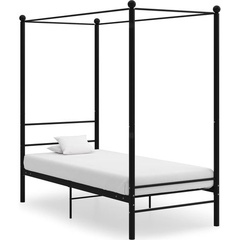 Himmelbett Schwarz Metall 100x200 cm