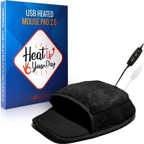 Tapis De Souris Chauffant - Chauffe-Mains USB - 3 Niveaux Température 43/54/63 °C - Minuterie 2/4/8 H - Surface Spacieuse - 1 Pièce (1/5)
