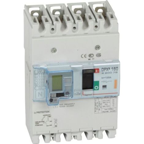 Interruttore Magnetotermico Differenziale DPX³160, Potere di Interruzione 25kA 400V - 4P - 125A - LEGRAND