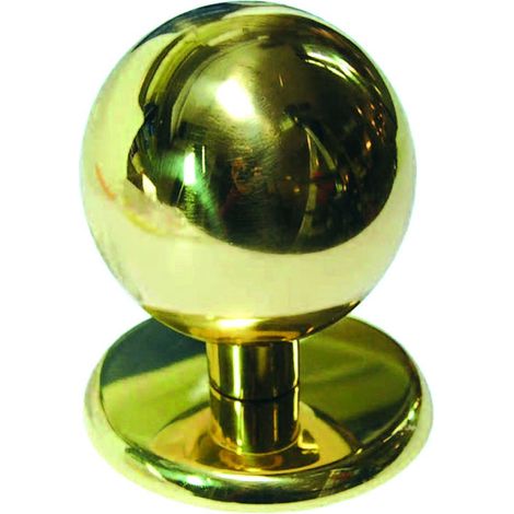 Pomolo a sfera per portoncino in ottone lucido - Ø mm.70