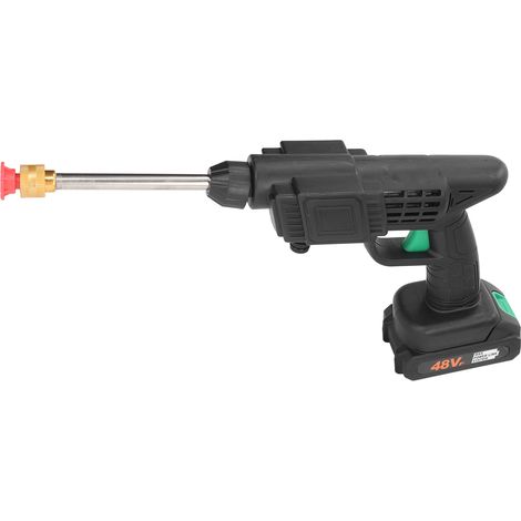 2-MP-Akku-Hochdruckreiniger, hoher Durchfluss, große Reichweite, tragbar für Auto, Fenster, Dach, Boden – 100–240 V EU-Stecker (1/5)