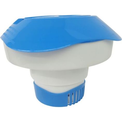 piscine flottante bleue et blanche de 8 pouces, nettoyeur automatique de luxe, distributeur de chlore, désinfection (1/5)