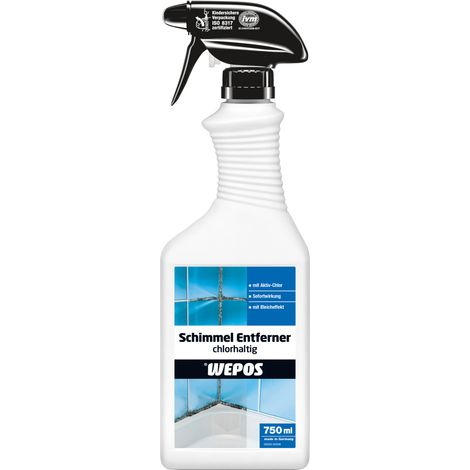 Wepos Schimmelentferner chlorhaltig Spray 750 ml Schimmelvernichter (1/2)