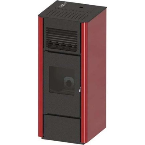 Punto Fuoco Stufa a Pellet Canalizzata Agata - 15,4kW - Rossa (1/4)