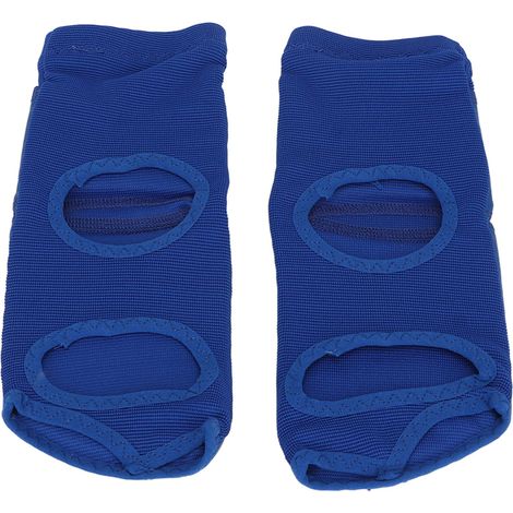 2 pièces Protège-pieds de Boxe en Cuir PU Souple, Garde de Sparring pour Hommes et Femmes, Bleu Taille S35 (1/5)