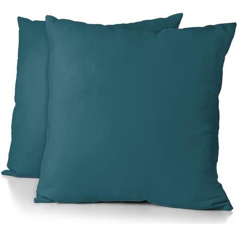 Home-linge-passion Ensemble von Kissenbezügen Blaugrün 63x63 cm (1/3)