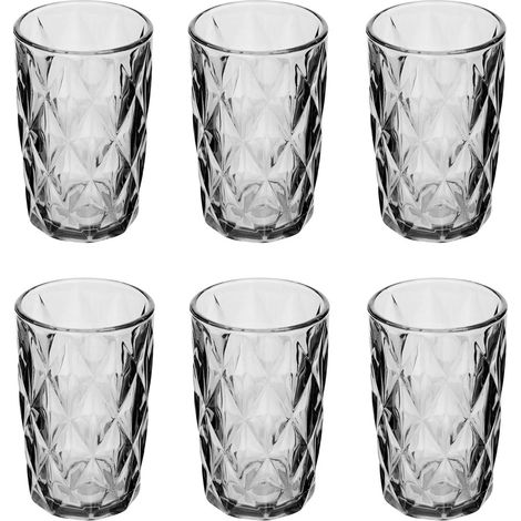Lot de 6 Gobelets Hauts "Lea" 40cl Gris