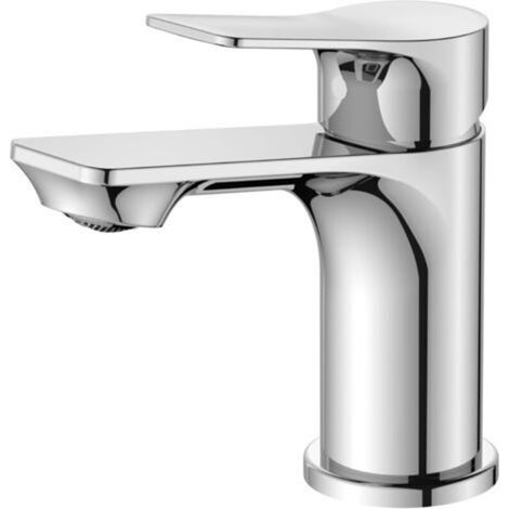 Robinet de Salle de Bain, Mitigeur de Lavabo Moderne - Laiton, Economiseur D'Eau et Durable, Chromé