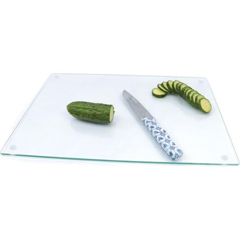 Planche à découper transparente en acrylique réutilisable, protection pour comptoirs en verre (1/5)