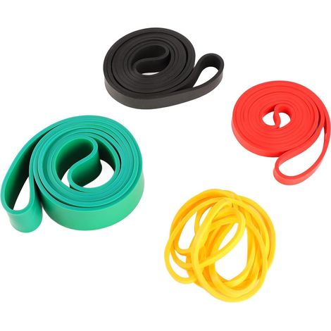 Bandes Colorées à Haute Résistance élastique, 4 Pièces, pour l'entraînement, Bandes d'exercice Polyvalentes pour Hommes et Femmes, équipement de Fitness Portable (1/5)
