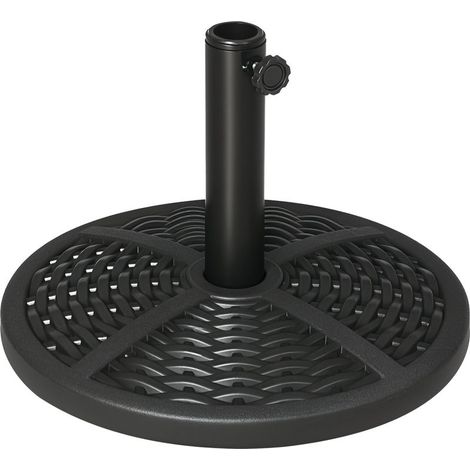 Pied de parasol base de lestage parasol Ø 45 x 33H poids net 9 kg noir (1/5)