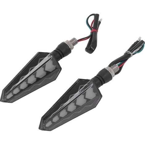 1 paire de clignotants bidirectionnels universels étanches IPX6 pour moto (12 V CC). (1/5)