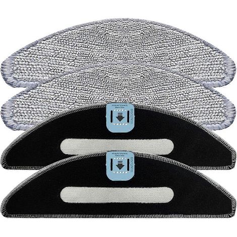 Lot de 4 lingettes de nettoyage en microfibre lavables pour aspirateur robot Combo I5/I5+/J5/J5+ - Pièces de rechange (1/4)