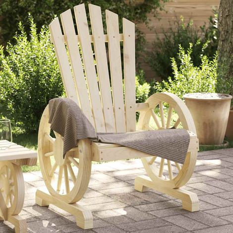 Chaise de Jardin Adirondack en Bois de Sapin Massif Fauteuil d'Extérieur 63 x 62 x 99 cm - PANGIVO (1/5)