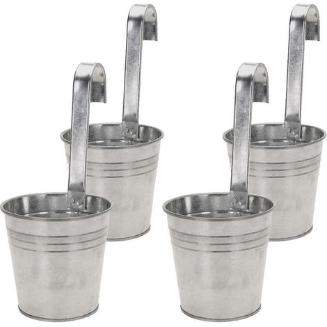 Lot de 4 pots suspendus pour balcon - Pots de fleurs suspendus pour balcon - Plan de montage (1/5)