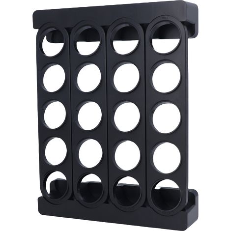Support rangement capsules café 20 dosettes présentoir mural cuisine comptoir bureau noir ABS 24.5x32x4.2 cm 8 pièces (1/5)
