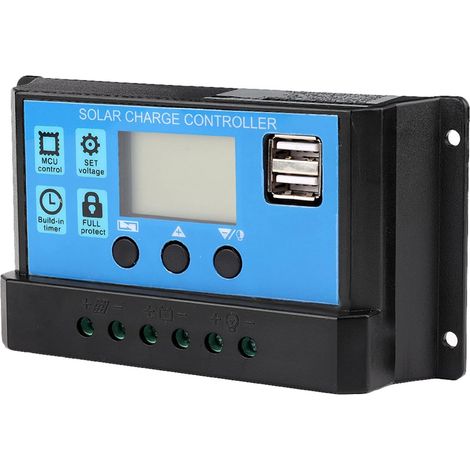 60A/50A/40A/30A 12V 24V Solar Charge Controller for Cars and RVs, PWM Controller (60A) (1/5)
