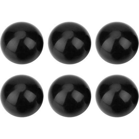 Pomello per maniglia Akozon, 6 pezzi, nero, filettatura M12, diametro 40 mm, pomello a sfera rotondo per macchine utensili