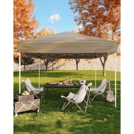 Tonnelle pliante externeérieure 3x3m - Hauteur réglable - Montage facile - 4 sacs de lestage et sac de transport inclus - Idéale jardin, camping, fêtes, événements externeérieurs - Protection solaire (1/5)