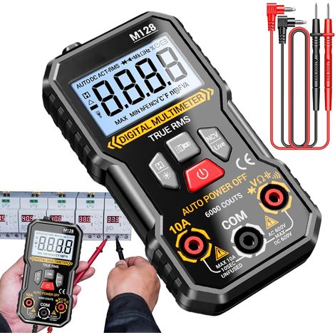 Multimètre Automobile Multimètre Numérique Intelligent 6000 Points Analyseurs de Test pour Diagnostic Automobile, Réparation, Maintenance, Circuit Électronique, Batterie, Solaire et (1/5)
