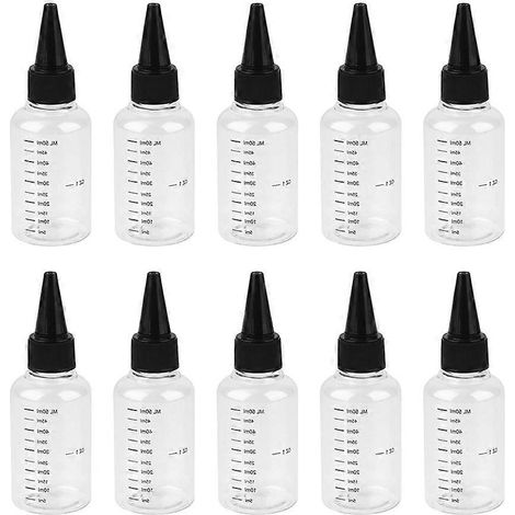 Lot de 15 flacons de voyage transparents vides de 50 ml avec embout souple et compte-gouttes gradué.-11x4cm-Black
