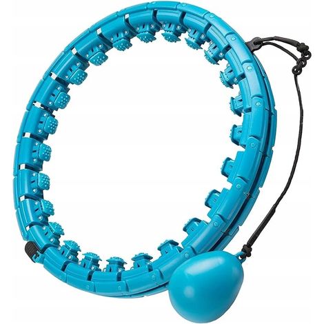 Aro de hula hoop Reakoo para fitness, XXL, 24 elementos plegables, azul (1/3)