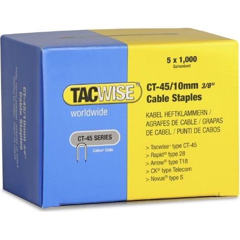 TACWISE 0352 5000 AGRAFES DE CÂBLE CT45/10 MM