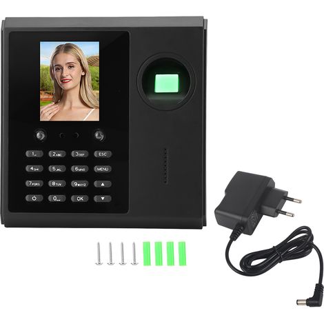 Lecteur d'empreintes digitales 2,5 pouces avec contrôle d'accès, pointeuse réseau, interface Ethernet, 110-240V, prise UE (1/5)