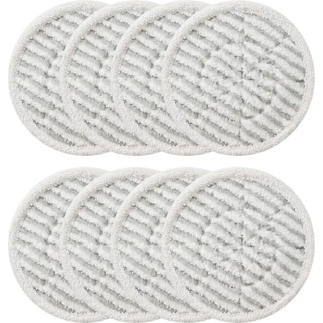 Lot de 8 Lingettes de Rechange pour Balai Vapeur - EINNENFFER - Lavables, Réutilisables et Efficaces pour un Nettoyage Optimal (1/5)